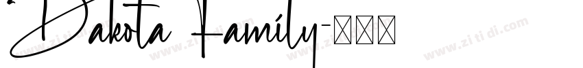 Dakota Family字体转换
